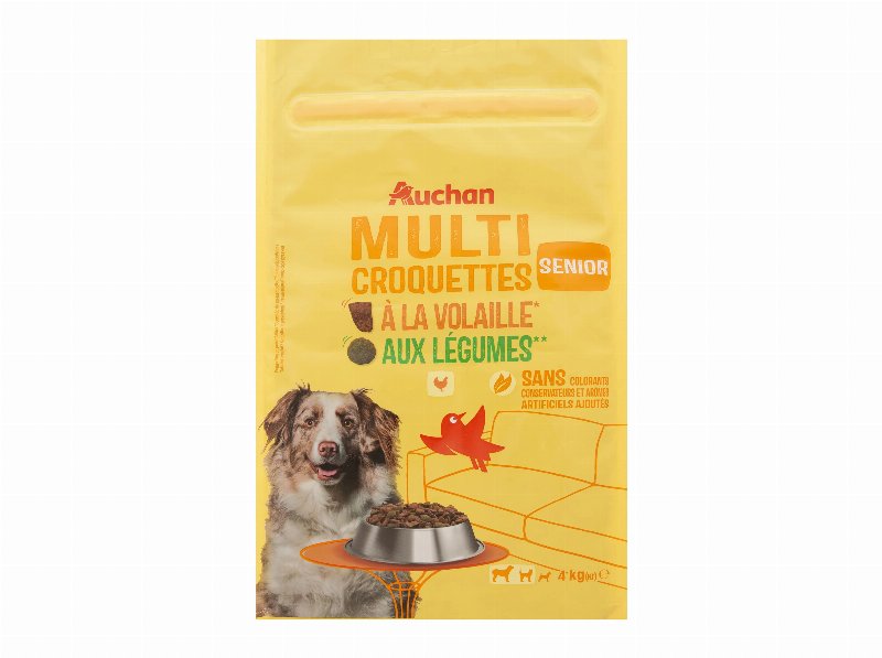 Ração Para Cão Sénior Auchan Com Aves E Com Legumes 4 kg