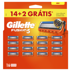 Recarga De Lâminas Gillette Fusion 14 Un + 2 Un Grátis