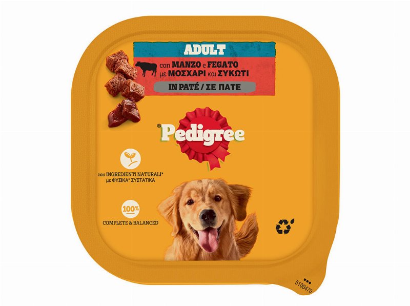 Comida Húmida Para Cão Pedigree Terrina Com Vaca E Figado 300 g