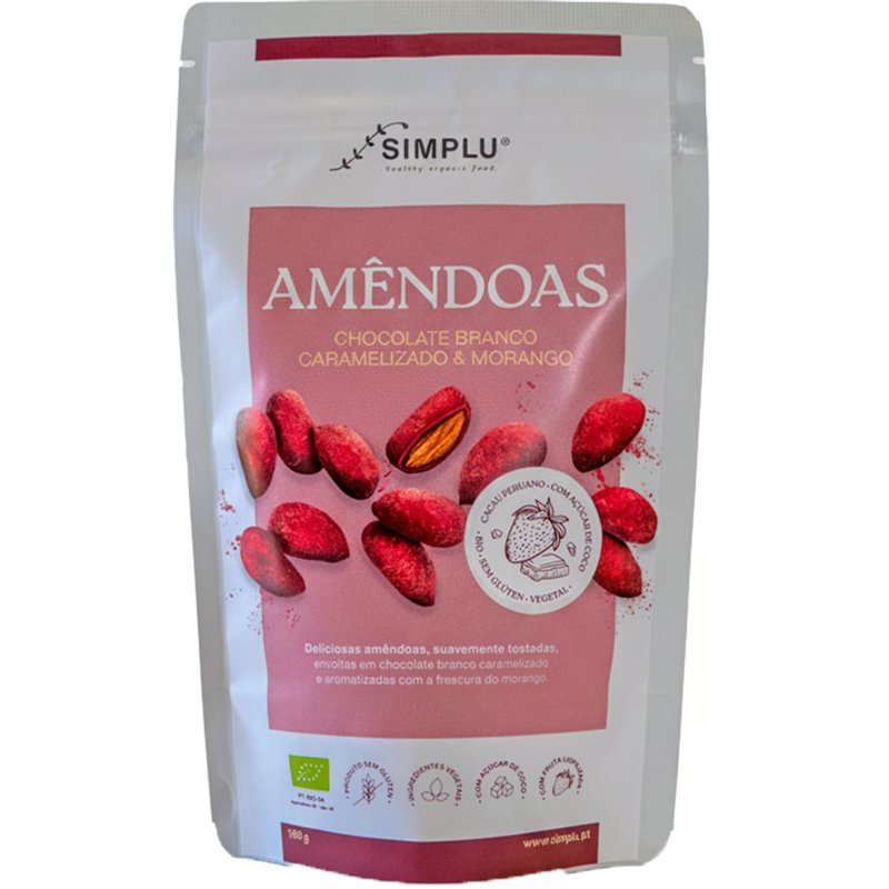Amêndoas De Chocolate Branco E Morango 100 g
