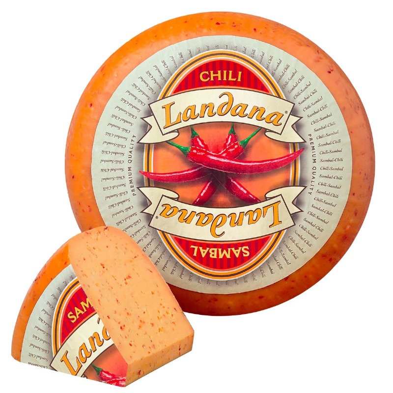 Queijo Gouda Com Chilli E Sambal Peso Aproximado 4 kg