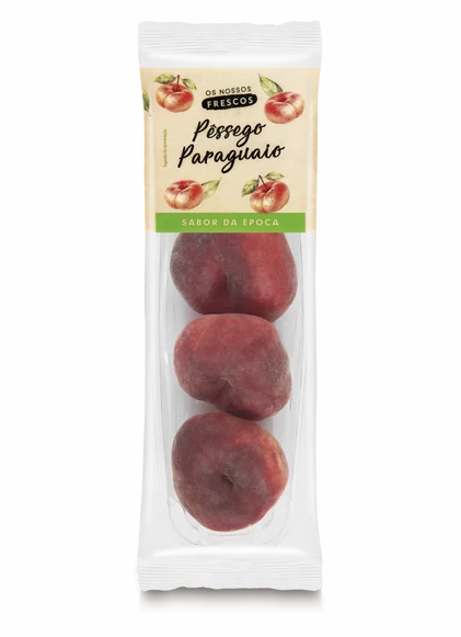 Pêssego Paraguaio Embalado Nossos Frescos 0.5Kg