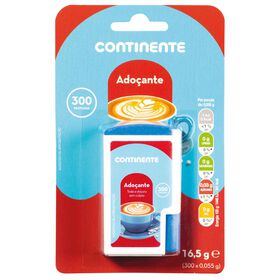 Adoçante Com Doseador 300 Pastilhas Continente 16,5 gr