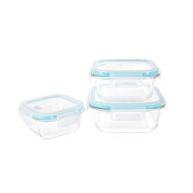 Conjunto 3 Caixas Herméticas Vidro Pump Kasa