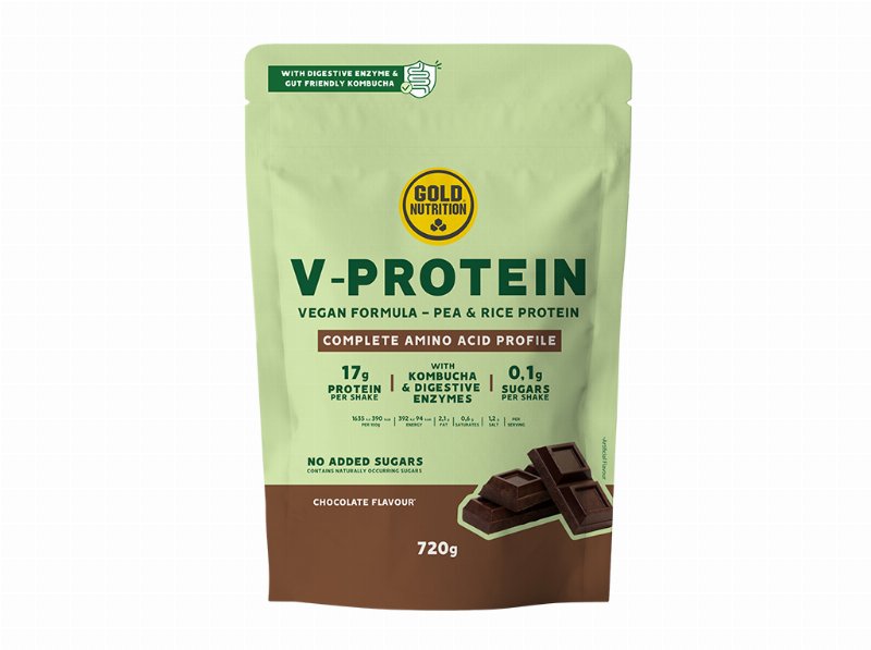 Proteina Vegetal Goldnutrition V-Protein Chocolate 720 g
