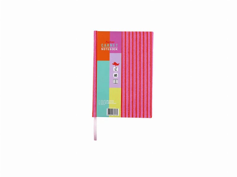 Bloco Notas Pautado Auchan A5 80 Folhas Capa Tecido Vintage Palette
