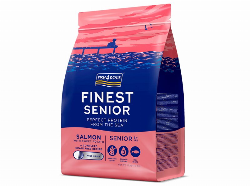 Ração Cão Sénior Fish4Dogs Salmão 1.5 kg