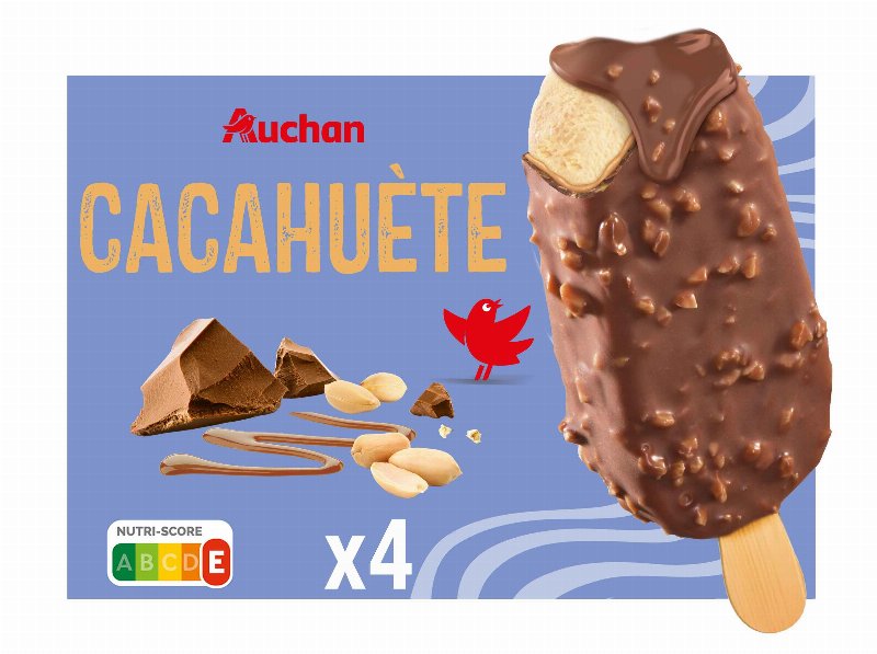 Gelado Palito Auchan Amendoim 4X90 ml