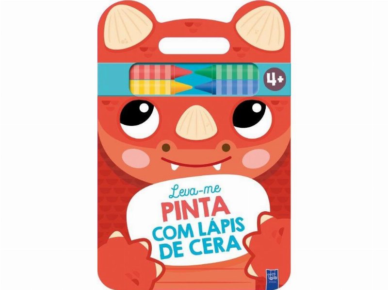 Livro Leva-Me - Pinta Com Lápis De Cera - Dinossauro
