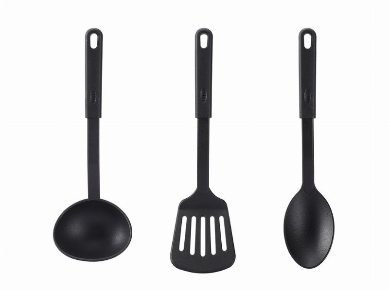 Conjunto De 3 Utensílios De Cozinha Actuel Em Pbt Preto