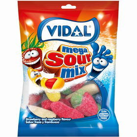 Gomas Mega Sortido Ácido Vidal 90 gr