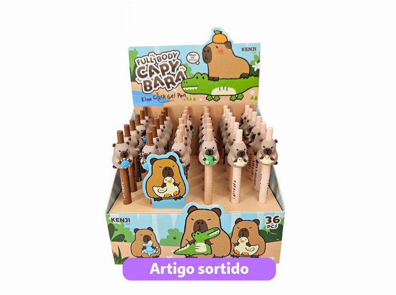 Caneta Capybara Tinta Gel 1 Unidade Modelos Sortidos