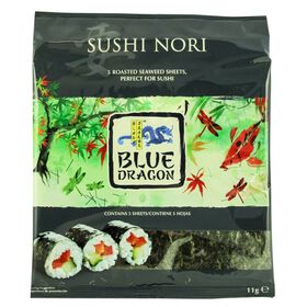 Folhas Algas Sushi Nori Blue Dragon 11 gr