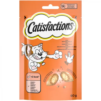 Snack Para Gato Sabor A Frango Catisfactions 0.06Kg