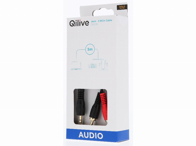 Cabo Áudio Qilive G4217930 2Rca-Jack 35 5Mt