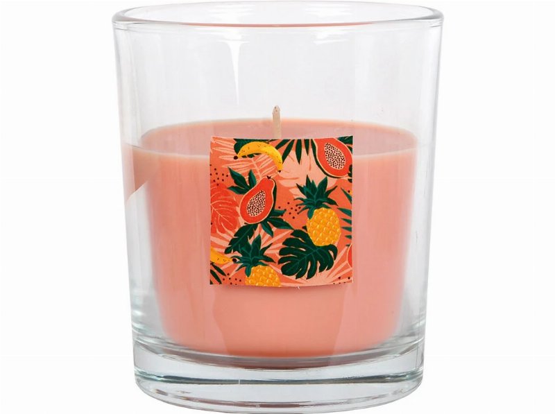 Vela Aromática Actuel Vidro Frutos Tropicais