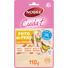 Fiambre De Peito De Peru Com Cenoura Fatias Finas Cuida-T+ Nobre 110 gr