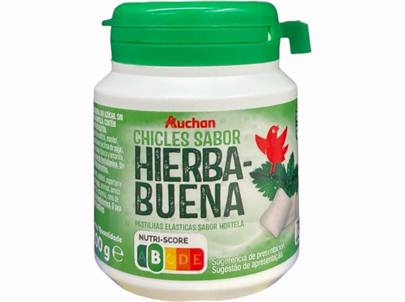 Pastilhas Auchan Elásticas Hortelã Sem Açúcar 100 g
