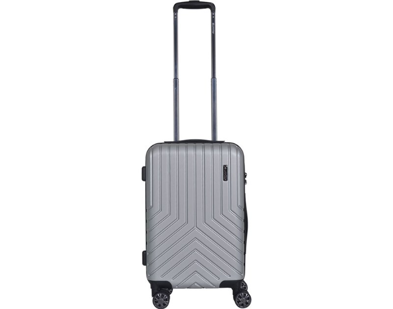 Mala De Cabine Airport Rígida Cinzento Com 8 Rodas 55Cm