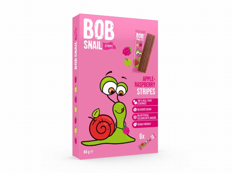 Tiras De Fruta Bob Snail Maçã E Framboesa 84 g