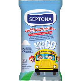 Toalhitas Antibacterianas Kids On The Go Septona 15 Un