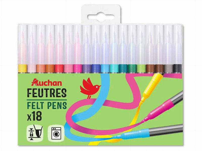 Marcadores Auchan 18 Unidades