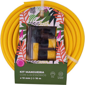 Kit Mangueira Com 4 Acessórios 10M Amarela