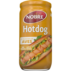 Salsichas De Aves Hot Dog Frasco 8 Un Nobre 1009 gr (Peso Escorrido 420 gr)