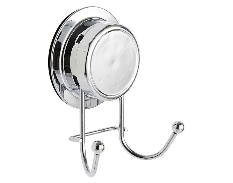 Cabide Duplo Com Ventosa Actuel Metal Cinzento