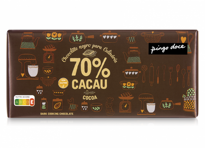 Tabelete De Chocolate Para Culinária 70% Cacau Pingo Doce 0.2Kg