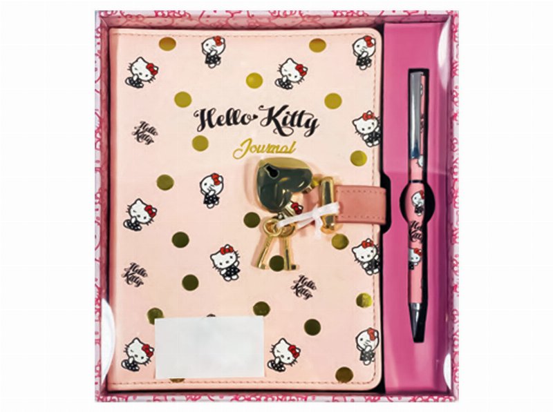 Set Diário + Caderno Hello Kitty E Esferográfica 13X18Cm