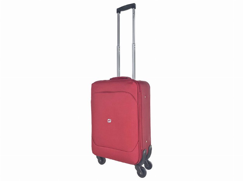 Mala De Cabine Flexível Airport Vermelho 4 Rodas 55X18X35Cm