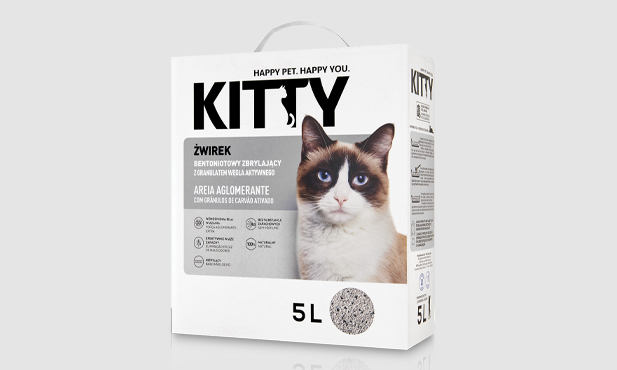 Areia Aglomerante Com Carvão Activado 5 l Kitty