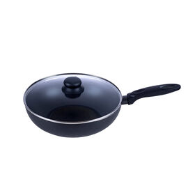 Wok Com Tampa Antiaderente Alumínio 28Cm Leve Kasa