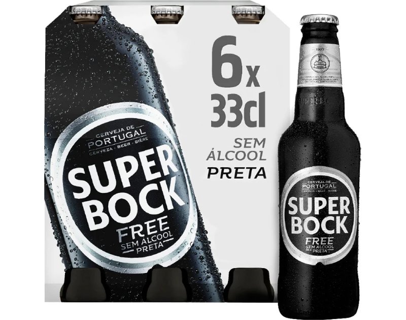 Cerveja Super Bock Sem Álcool Preta 6X0.33 l