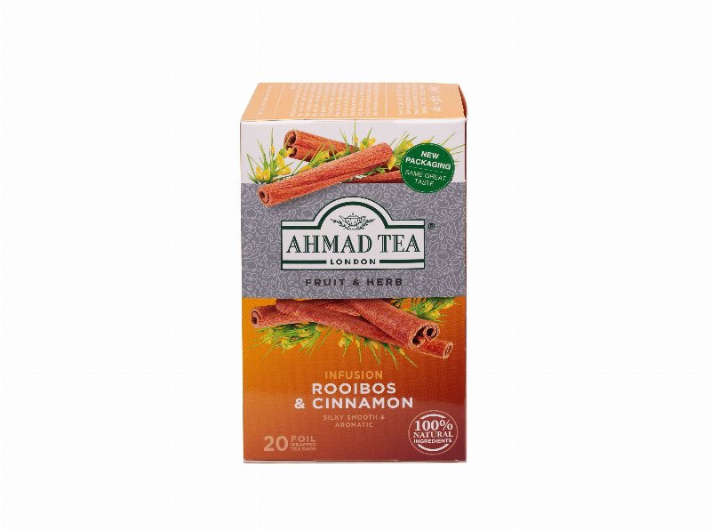 Infusão Ahmad Rooibos & Cinnamon 20 Saquetas