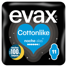 Pensos Higiénicos Cottonlike Noite Com Abas Evax 11 Un