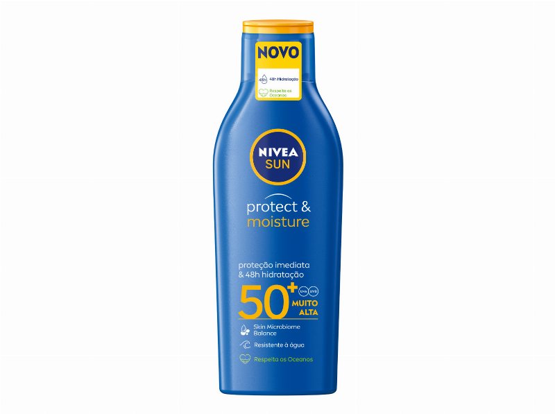 Protetor Solar Loção Resistente À Água Fp50+ Protect & Moisture Nivea Sun 200 ml