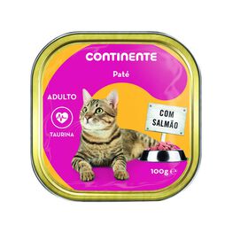Comida Húmida Para Gato Adulto Patê Salmão Terrina Continente 100 g
