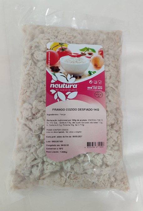 Frango Cozido Desfiado Saco 1 kg Neutura