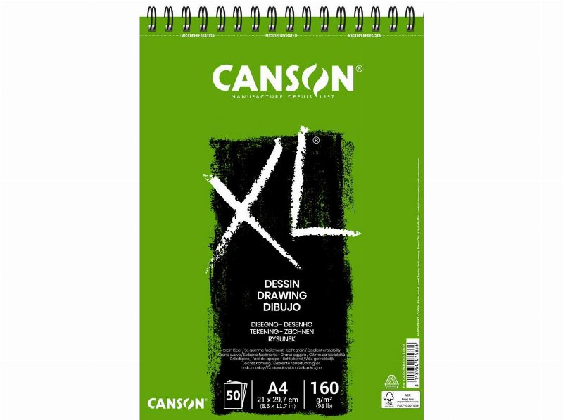 Bloco Desenho Espiral Canson Xl Dessin/Desenho 160 g A4 50 Folhas