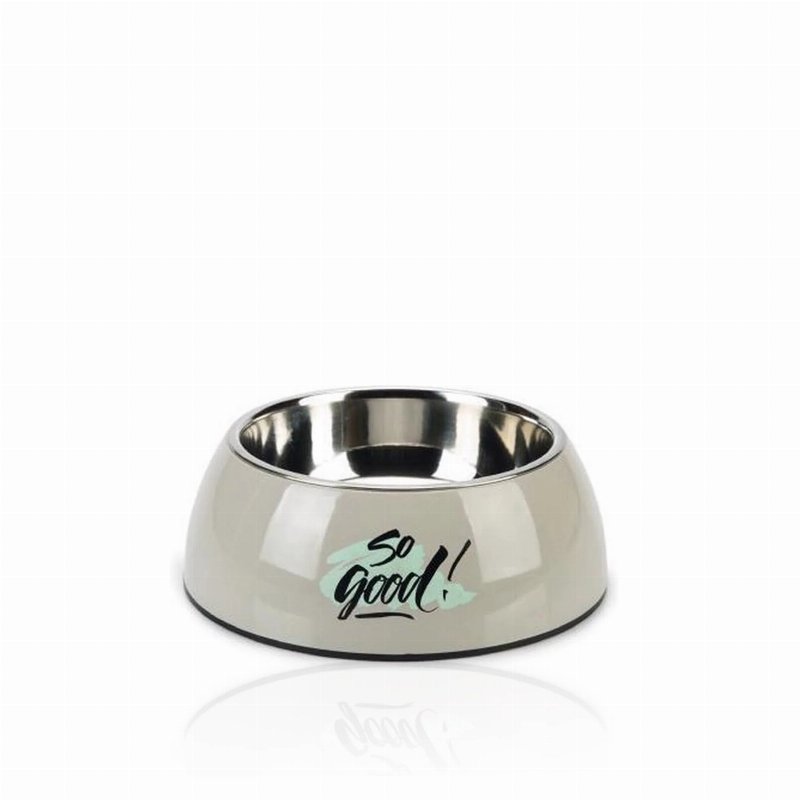 Beeztees Comedouro Para Cão Aço Inoxidável Base Plástico Cinza 22 Cm