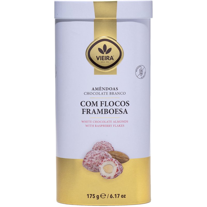 Amêndoas De Chocolate Branco E Framboesa 175 g