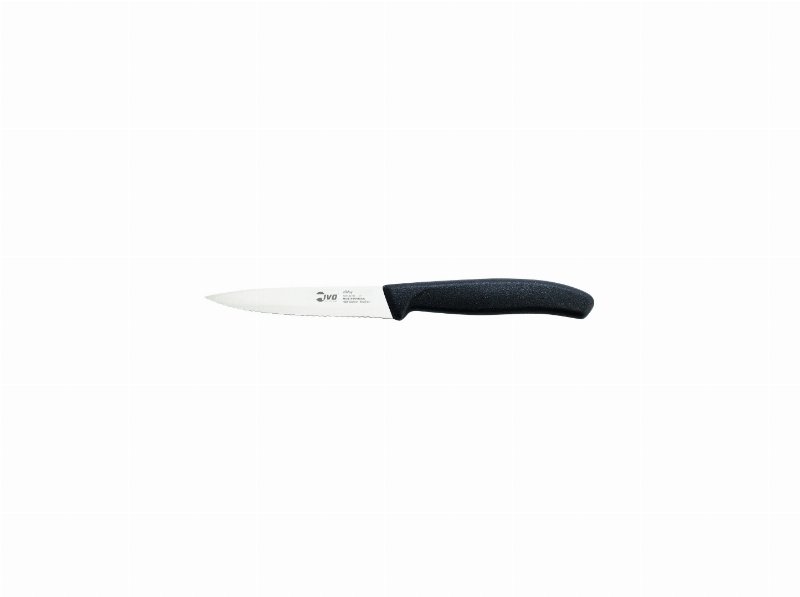 Faca De Descascar Ivo Preta Com Serrilha 10 Cm