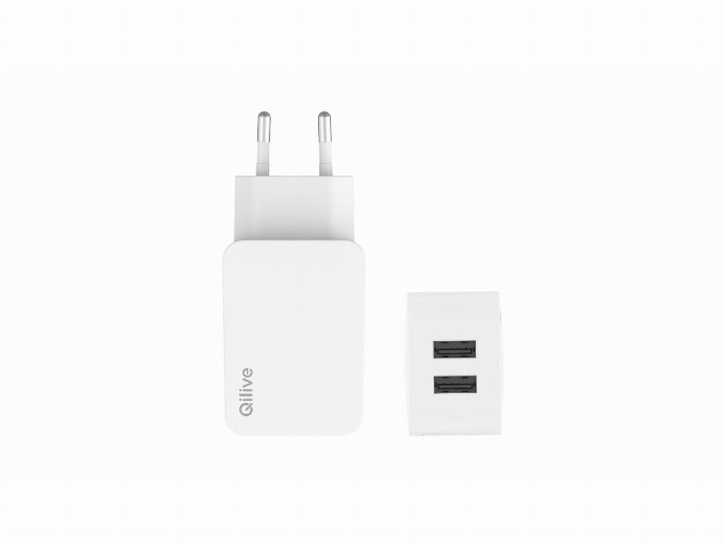 Carregador Csr Qilive 600183049 Branco 2 Usba 24W