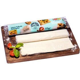 Massa Folhada Retangular Continente 375 gr