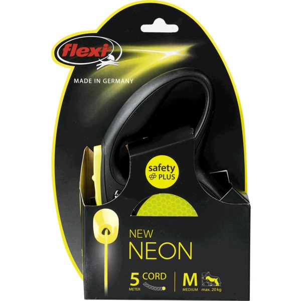 Trela Para Cão New Neon Com Corda 5 Metros Tamanho M 1 unidade