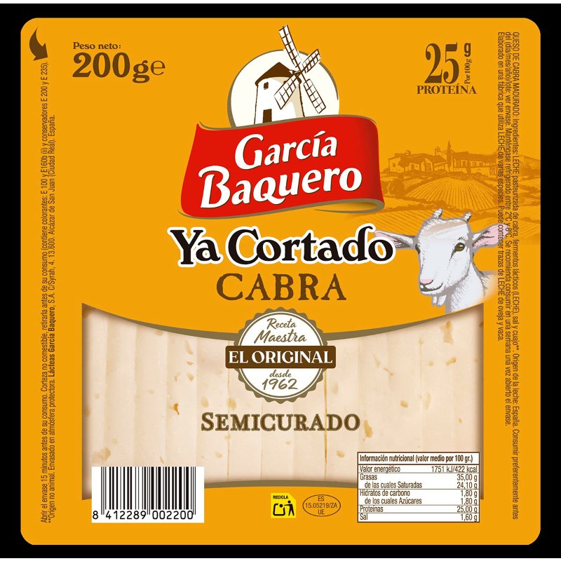 Queijo Cabra Semicurado (Já Cortado) 200 g