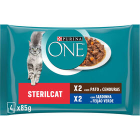 Comida Húmida Para Gato Esterilizado Sardinhas Purina One 4 X 85 g