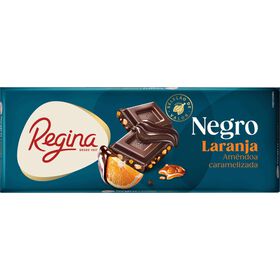 Tablete De Chocolate Negro Com Laranja E Amêndoa Caramelizada Regina 170 gr